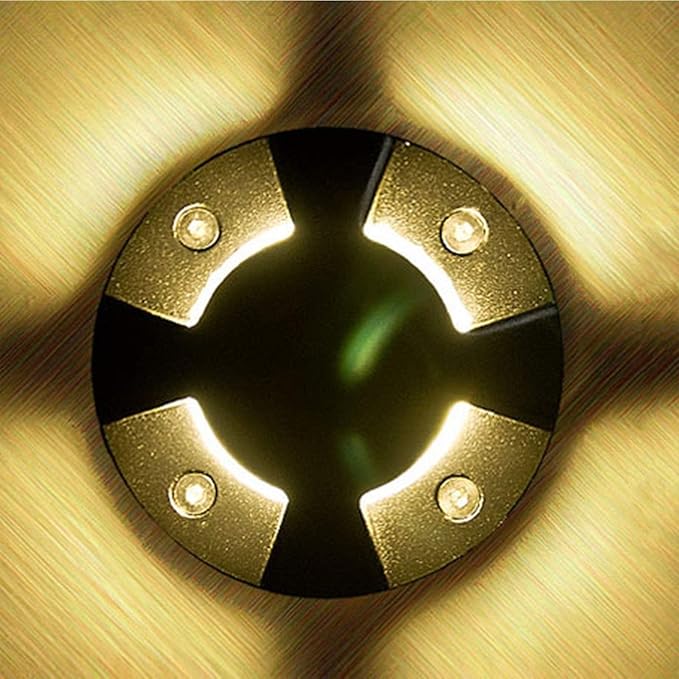 LED Landscape Lights - 85-265V Outdoor Recessed Spotlight No Glare Underground Lights IP65 Waterproof (Blue 15W Green 3W)