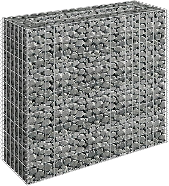 Gabion Raised BedOutdoor Garden GabionsStone BasketsPlanters Raised Vegetable BedsGarden DecorationGalvanized Steel 35.4x11.8x35.4