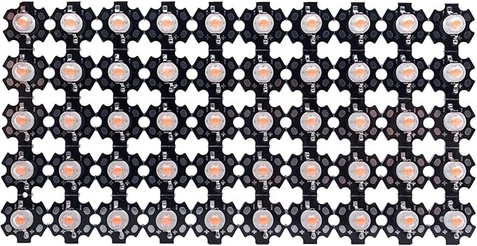 1W 3W 5W Full Spectrum LED Grow Light Chip 380-840nm LED Grow Chip for Indoor Plant Grow with 20mm Black PCB Star (5W)