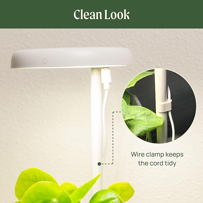 Vego garden Mini Grow Lights Stand for Indoor Plants Full-Spectrum White Light LED Grow Light with Customized Adjustable Height for Microgreens