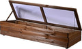 dobar® Wooden Cold Frame Attachment for Raised Beds - Cold Frame Box with Film - 117 x 40 x 26 cm - Dark Brown