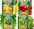 HOME GROWN 𝗨𝗦𝗔 𝗣𝗥𝗘𝗠𝗜𝗨𝗠 Arugula Roquette Seeds Pack 2175 &amp Banana Pepper 94 &amp Beefsteak Tomato 300 &amp Buttercrunch Lettuce 1975
