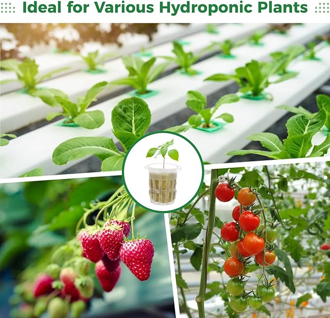 Hydroponic Kit 72 Cubes &amp Net Pots Set Hydroponics Starter Kit Stonewool Plugs with Net Cups for Seedling Growth Quick Germination Efficient Water Retention