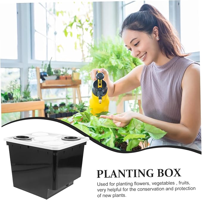 BESPORTBLE Garden Planters Hydroponic System Bucket Soilless Plastic Planters Plant Growing Box
