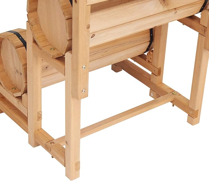 Raised Bed with Trellis Wood Garden Planter Box Free-Standing Planters Outdoor Elevated Garden Bed for Climbing Plants