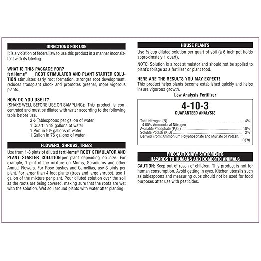 Fertilome Root Stimulator and Plant Starter Solution 32-Ounce Pack of 3