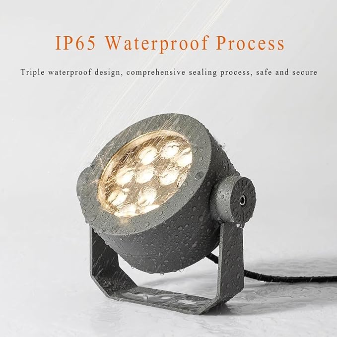 LED Round Spotlight - Low Spotlight LED Spot Outdoor Flood Light Waterproof IP65 Tree Lamps for Garden Lawn Terrace Villas Path Park Landscape LightingWhite-48W-