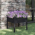 Garden Fence Planter Black Pinewood Durable Cage Welded Landscape Grid 27.6x27.6x27.6 in Walls