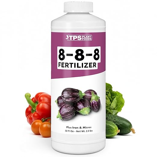 8-8-8 Fertilizer for Plants Great for Shrubs Vegetables and Flowers Plant Fertilizer by TPS Plant Foods 32oz (1 Quart)