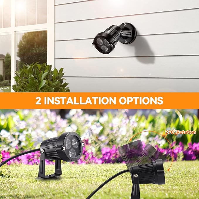 LemonBest Landscape Spotlights Warm White + Warm White