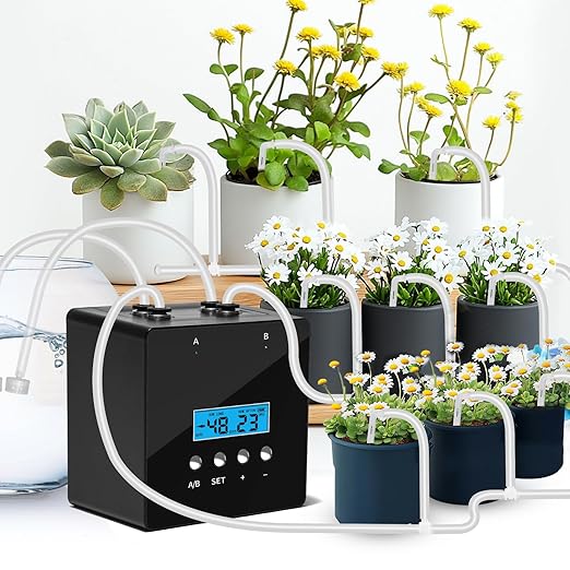 Plant Watering Devices 20 Potted Indoor Houseplants Support Plant Watering Devices Auto Drip Irrigation Kit Programmable Water Timer
