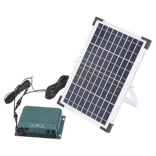 Respicefinem Solar Automatic Drip Irrigation Kit 18V 10W Polycrystalline Silicon Solar Powered Auto Watering Gardening System for Indoor Outdoor