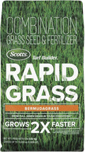 Scotts Turf Builder Rapid Grass Bermudagrass Combination Seed and Fertilizer Grows Green Grass Fast 8 lbs.