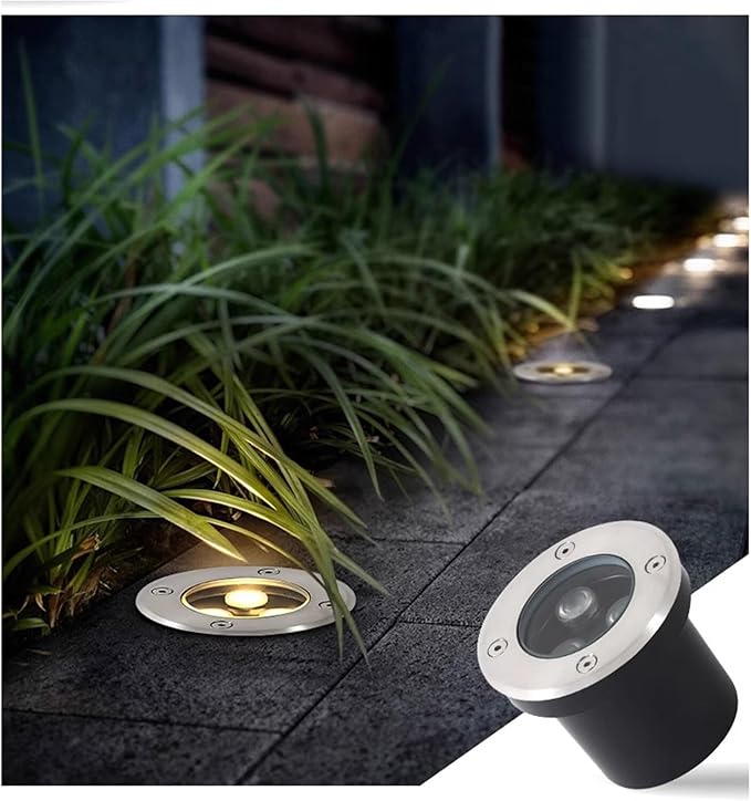 Outdoor Ground Light LED s IP66 Waterproof Embedded Underground Light AC85-110V for Garden Yard Patio Pathway Driveway Walkway Landscape Lighting