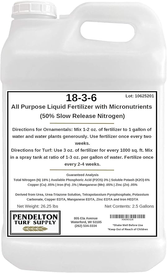 Pendelton Turf Supply 18-3-6 Liquid Fertilizer (50% SRN &amp Micronutrients) (2.5 Gallons)