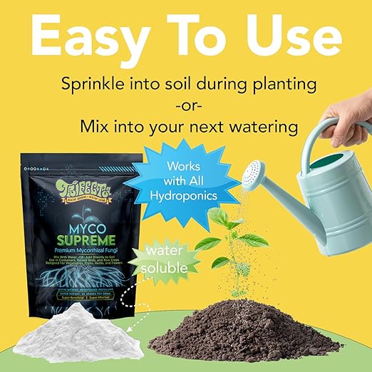 Mycorrhizal Fungi for Soil Root Stimulator for Plants Ultra Concentrated Mycorrhizae for Plants Strong Roots &amp Living Soil Trifecta Myco Supreme Plant Root Stimulator for Tree Rose and Flower