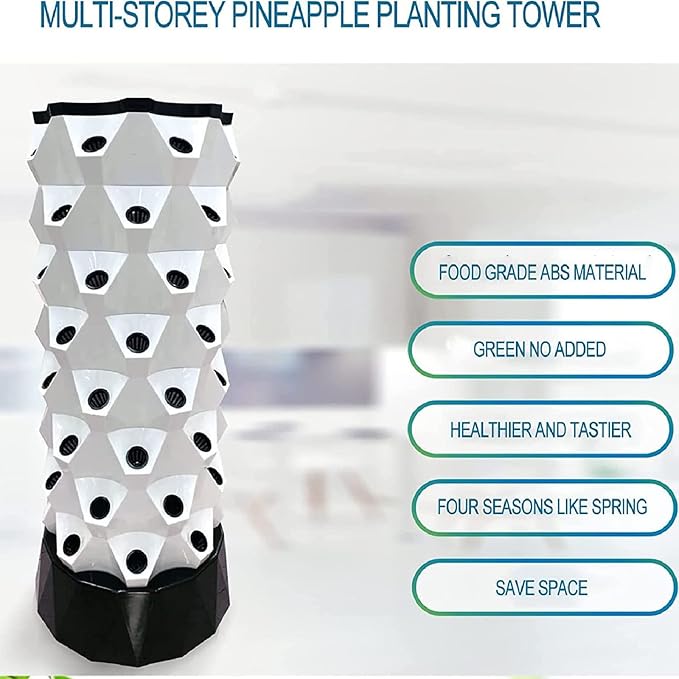 Hydroponics Tower for Indoor Herbs Fruits and Vegetables with Hydrating Pump Timer - Garden Hydroponic Growing with 6 Floors