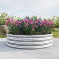 Heavy-Duty Galvanized Steel Raised Garden Bed for Vegetables Flowers Herbs and Fruits – Rust-Resistant Outdoor Planter Box (2PCS Silver with 47.24x11.4 inches)