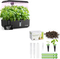 12 Pods Hydroponics Growing System Remote Control Black &amp 140pcs Hydroponic Pods Supplies