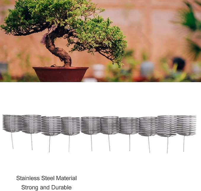 100PCS Stainless Steel Fertilizer Mesh Basket | Column Shape Nutrition Box for Garden/Nursery/Farm | Slow - Release Plant Food Container | Tip Head Design for Easy Insertion (S M L XL XXL)
