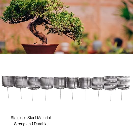 100Pcs Fertilizer Basket Fertilizer Mesh Baskets Automatic Planting Fertilizers Baskets Bonsai Fertilizer Box Column Shape Stainless Steel Fertilizer Baskets for Garden (L)