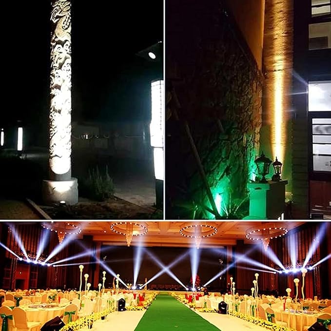 Landscape Lights - Spotlight Led Beam Light AC 220V LED Beam Outdoor Wall Lamp Waterproof IP67 Narrow Beam Spotlight 180° Adjustable Bracket Ground Light(Green5W)