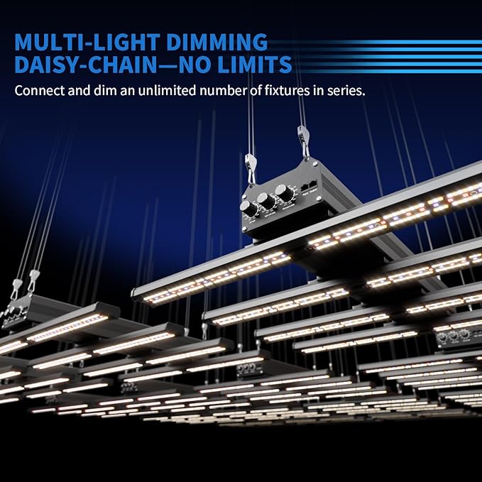 320W LED Grow Light with 7 Adjustable Spectrums (UV &amp IR) Dimmable Full Spectrum Plant Lamp for 3x3 ft Coverage High-Efficiency Diodes for Indoor Seeding to Harvest Silent Operation