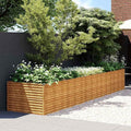 OWOX XL Corten Steel Raised Bed 188.6x39.4x27.2 Rust Planter for Veggies Herbs Flowers Heavy Duty for Patio Yard Balcony