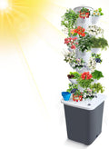 Hydroponics Growing System 30-Plant Vertical Planter Germination Kit Indoor Smart Garden Vegetable Plant Kit with Pump and Movable Water Tank Gift for Gardening Lover (aa)