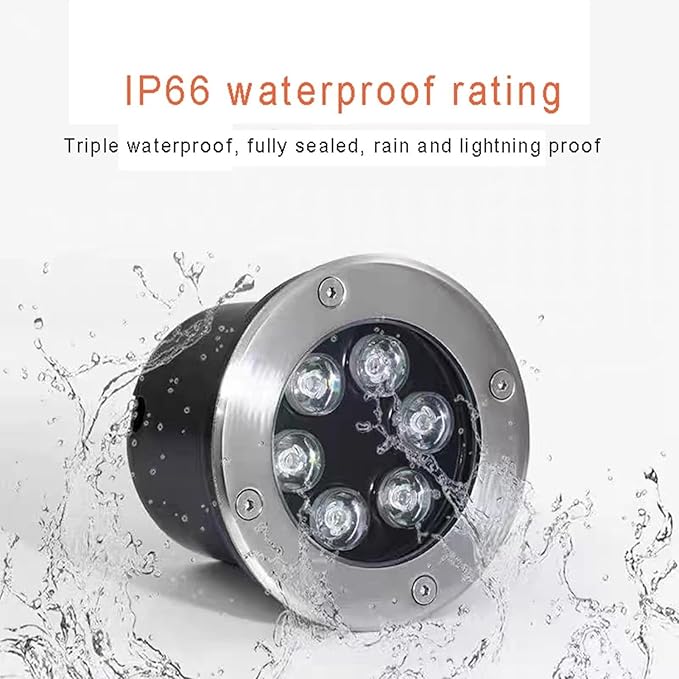 Underground Light LED - Ground Spotlights IP66 Waterproof Outdoor Recessed Spot Light 12V Landscape Lamp for Patio Pathway Yard Lawn Walkway Deck Buried Lights(Blue9W)