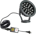 Outdoor LED Spotlight Waterproof Bright Outdoor Landscape Automatic Timer Mini Lawn Lamp 24W Graden Lights Lawn Decorative Lamp with Plug Flag Light Courtyard Facial Lighting Cool White