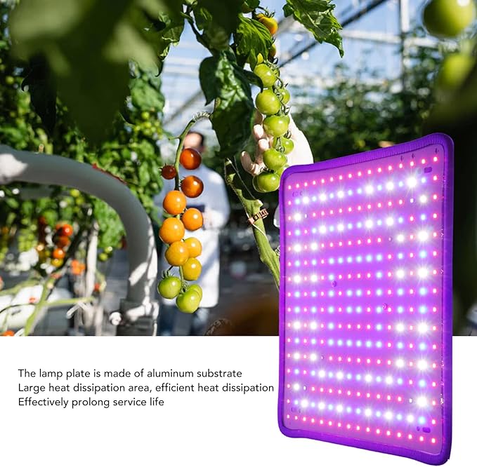 Plant Growing Lamp LED Grow Light Aluminum &amp PVC White 1000W 1162LM Indoor Use