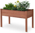 Raised Garden Bed 48x24x30 Inch Elevated Wooden Planter Box Stand with Legs Standing for Vegetable Flower Herb Outdoor Gardening Backyard Patio30 Inch Height 380 lbs Capacity(Coffee)