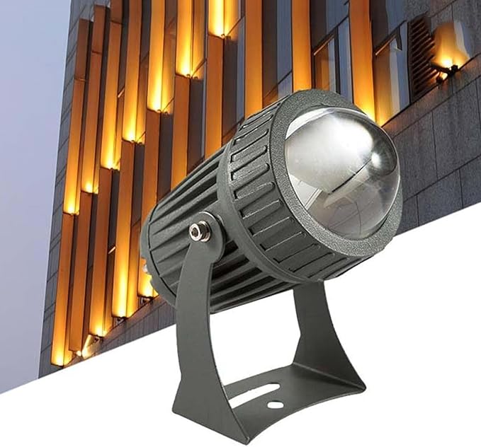 110V-230V LED Landscape Spotlight Waterproof Adjustable Angle Long Di Projection for Outdoor Wall Wash Lighting - High Brightness (White 10W)