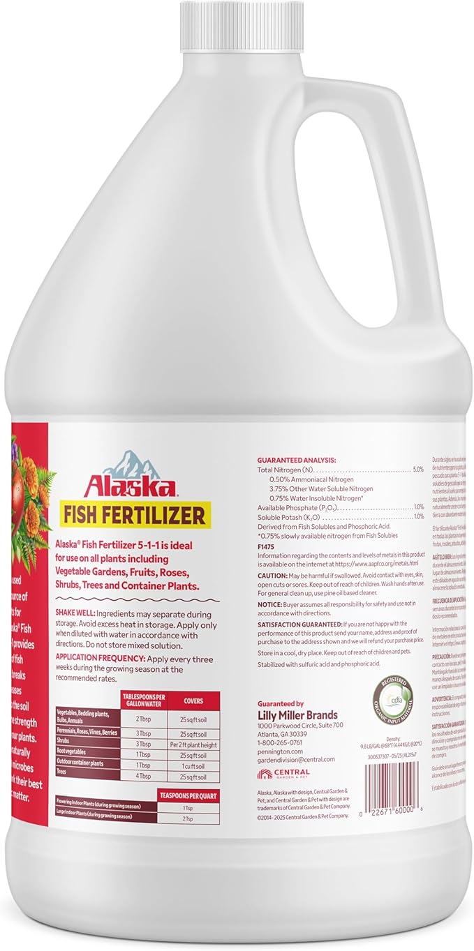Alaska Fish Fertilizer OMRI Listed 5-1-1 115 oz