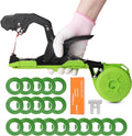 Cekegon Plant Tying Machine 420g Tapener Tying Tool Plant Tying Tool with 10000pcs Staples 20 Rolls Tape (Green)