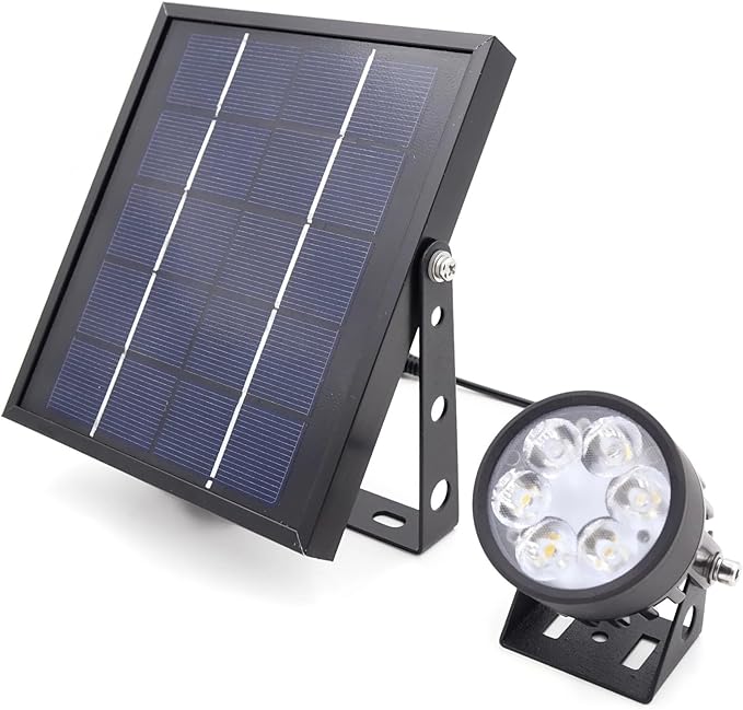 Solar Spot Lights Outdoor Legacy Mini 50X Twin Solar-Powered LED Spotlight (Cool White LED) for Outdoor Garden Yard Landscape Uplight Downlight Waterproof Black Finish