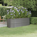 Garden Raised Bed Powder-Coated Steel 88.2x31.5x26.8 GrayWeight:31.7lbs318954