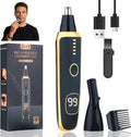 LED Display Eyebrow &amp Nose Hair Trimmer Clipper for Men Women2026 Rechargeable 2 in 1 Painless Ear &amp Facial Hair Trimmer with Powerful Motor and Dual-Edge Blades Easy Cleansing (Black)