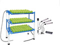 Block Light Hydroponics Growing System Kit with LED Grow Lights108 Plant Sites 3 Layers Food-Grade PVC-U Pipes for Leafy VegetablesFruits Herbs(Deluxe Version)