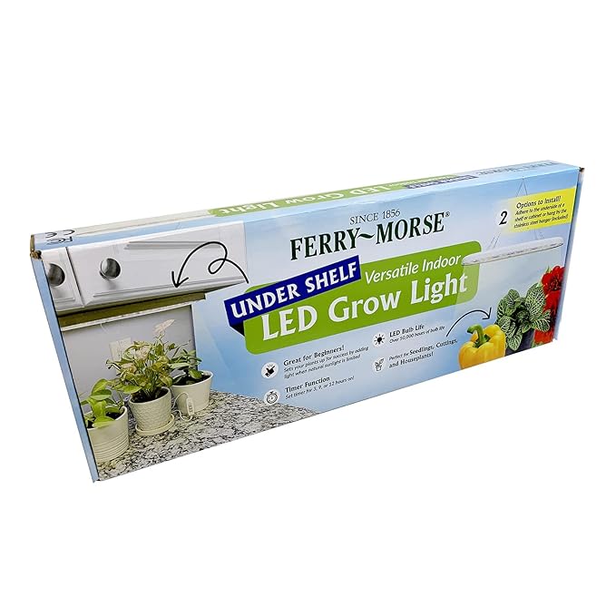 Ferry Morse LED Grow Light - Undershelf Energy Efficient Indoor Removable - 15.75 x 0.75 x 6 in