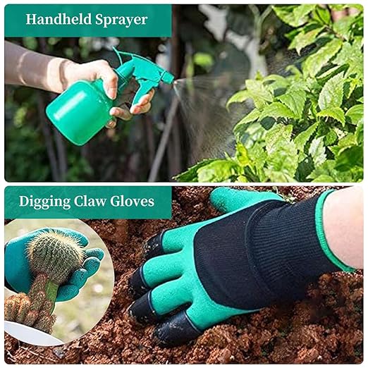 FAMILY'S BACKYARD Gardening Tools Set9 pcs Gardening Gifts for Women and ManGardening Hand Tools Garden ToolsHeavy Duty and Lightweight Aluminium Alloy Tools with Ergonomic Handle.