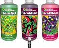 General Hydroponics FloraGro FloraBloom FloraMicro Combo Fertilizer Set + 1oz Rapidstart (Quarts)