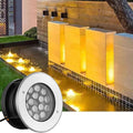 Outdoor Buried Lights - Underwater Tlight AC 12V Low Voltage Submersible Spotlight IP68 Waterproof Embedded Water Landscape Light Can Be Immersed in Water for A Long Time(RGB+Remote Control24W) (