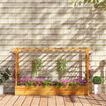 Pine Wooden Raised Garden Bed with Trellis &amp Flat Roof Planter Box for Climbing Plants Outdoor Planting Stand Roof Climbing Plant Support Raised Beds Backyard Planter Wooden Garden Planter
