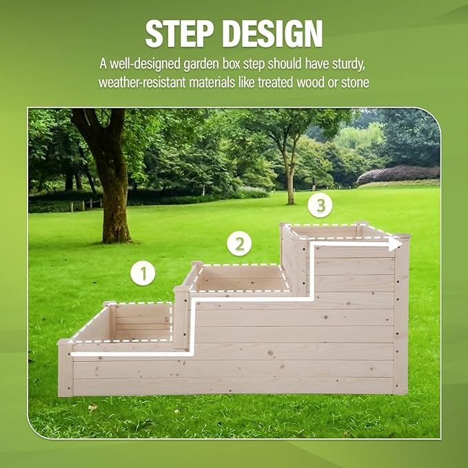 Premium Wooden Garden Bed Raised Planter Box Outdoor Patio Gardening Planter Garden Box