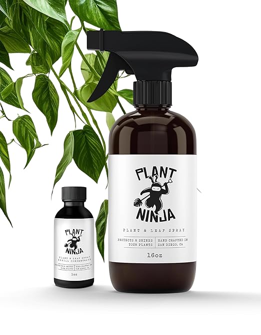 Plant &amp Leaf Spray – Non-Toxic Leaf Shine &amp Protector | Eco-Friendly Safe for Indoor Plants | Handcrafted Women-Owned 3rd Generation Recipe | Plant-Based Formula with Gentle Silicone