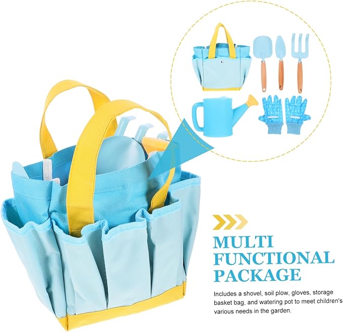 GALPADA 1set Boy Girl Gardening Tools Set Planting Tools for Boys and Girls Including Rake and Shovel Lightweight Outdoor Gardening Activities for and
