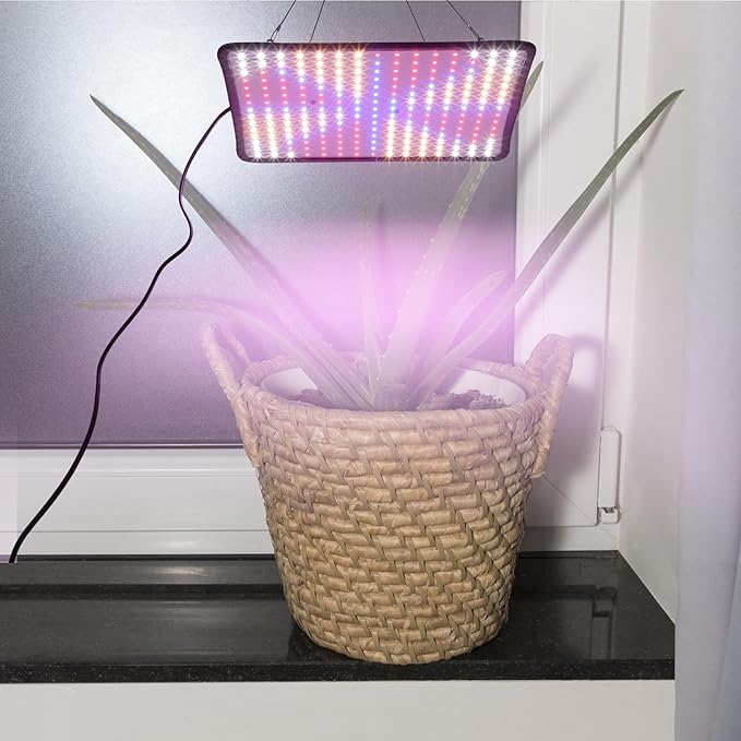 Kisangel 225 LED Hanging Plant Grow Light Full Spectrum Dimmable LED Plant Growth Lamp Hanging Chain for Indoor Gardening Ac110V
