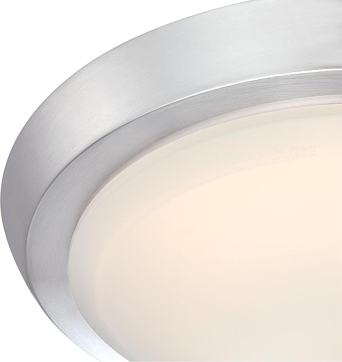 Westinghouse Lighting 6136800 Morrell Transitional One-Light 11 Inch 23 Watt LED Indoor Flush Mount Fixture with Color Temperature Selection Brushed Nickel Finish Frosted Acrylic Shade